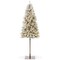 Casafield Pre-Lit Realistic Pencil Alpine Fir Artificial Holiday Christmas Tree with LED Lights and Metal Stand